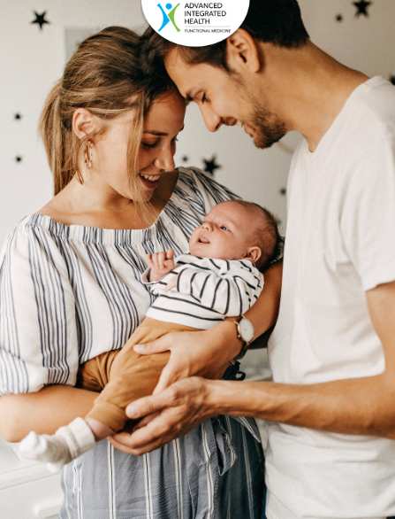 Happy parent with baby