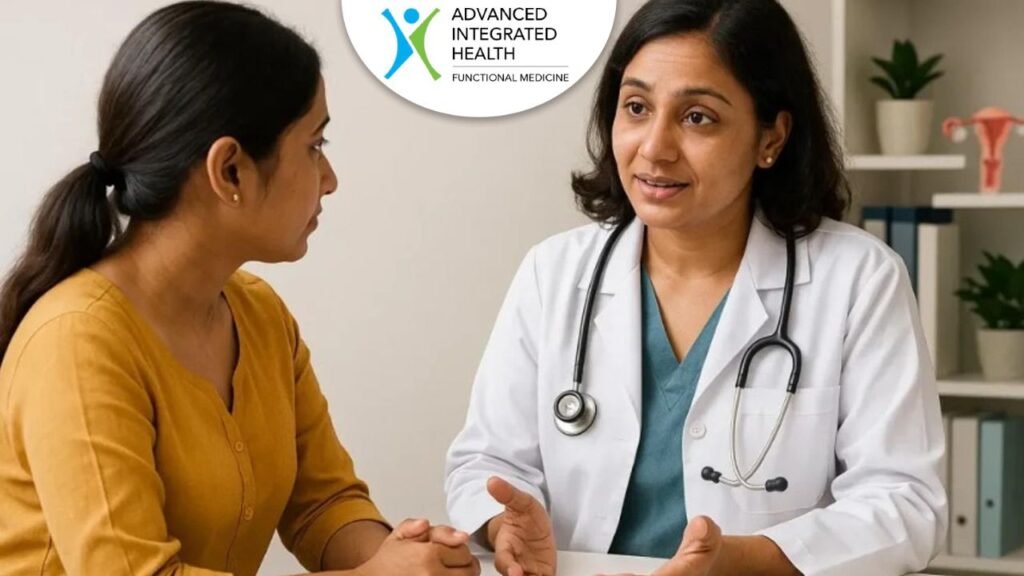 Senior patient completing health history forms for functional medicine doctor Springfield NJ consultation